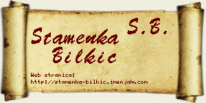 Stamenka Bilkić vizit kartica